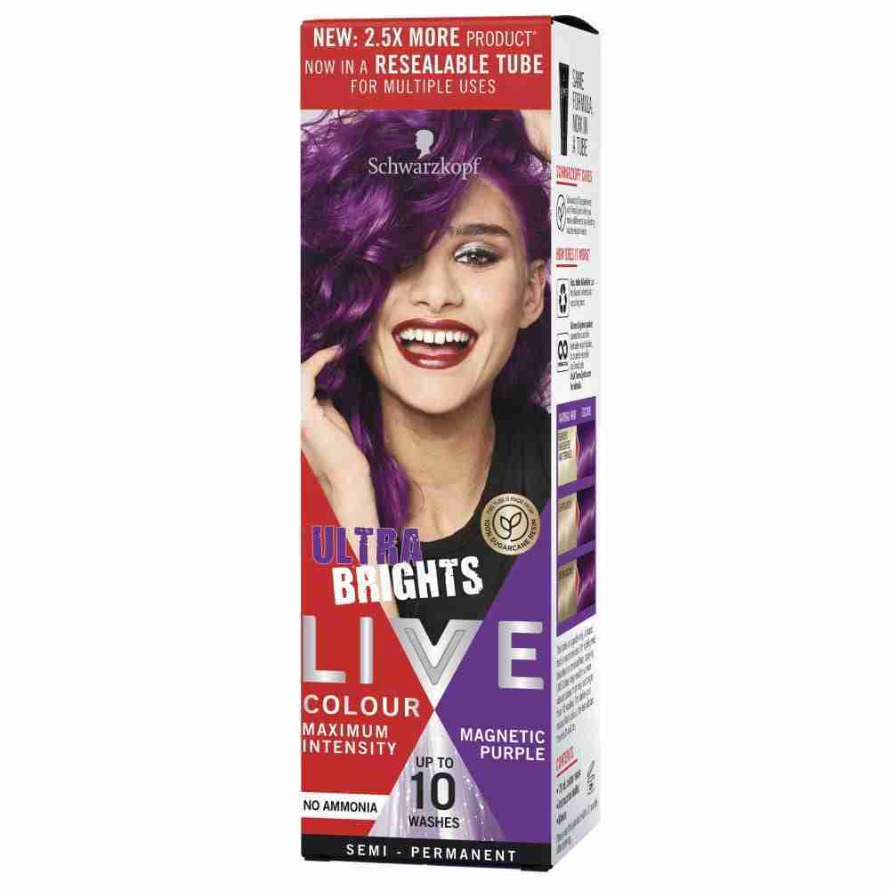 Schwarzkopf Live Colour Ultra Brights Magnetic Purple 75Ml - Image 2