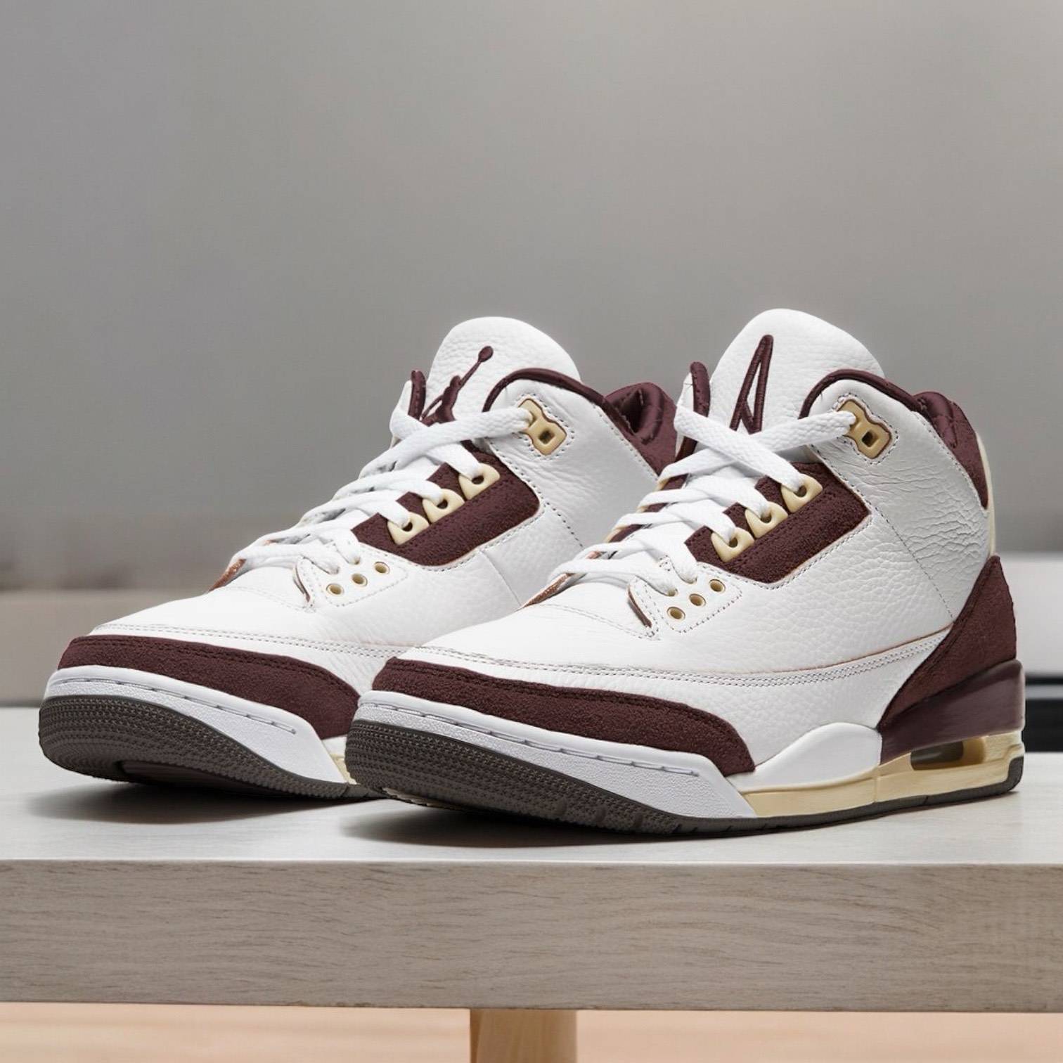 Air jordan 3 suede burgundy cement shop