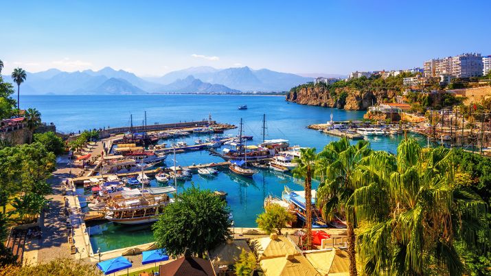 Antalya's historic district, Kaleiçi, charms visitors with its narrow cobblestone streets, Ottoman architecture, and a picturesque Old Harbor that retains the city's ancient allure