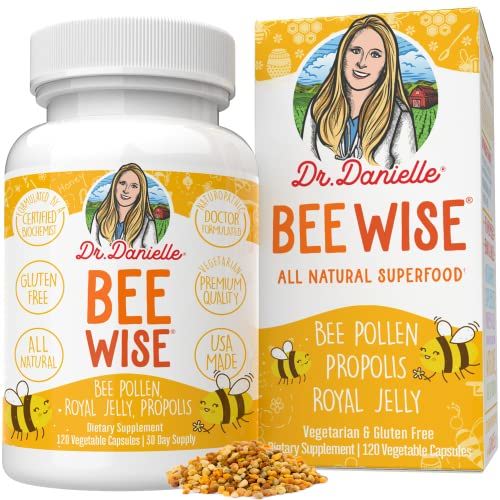 Dr. Danielle's Bee Wise Bee Pollen Supplement Bee Well with Royal