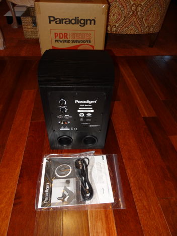 Paradigm PDR-80 Subwoofer; Back View; New, Open Box