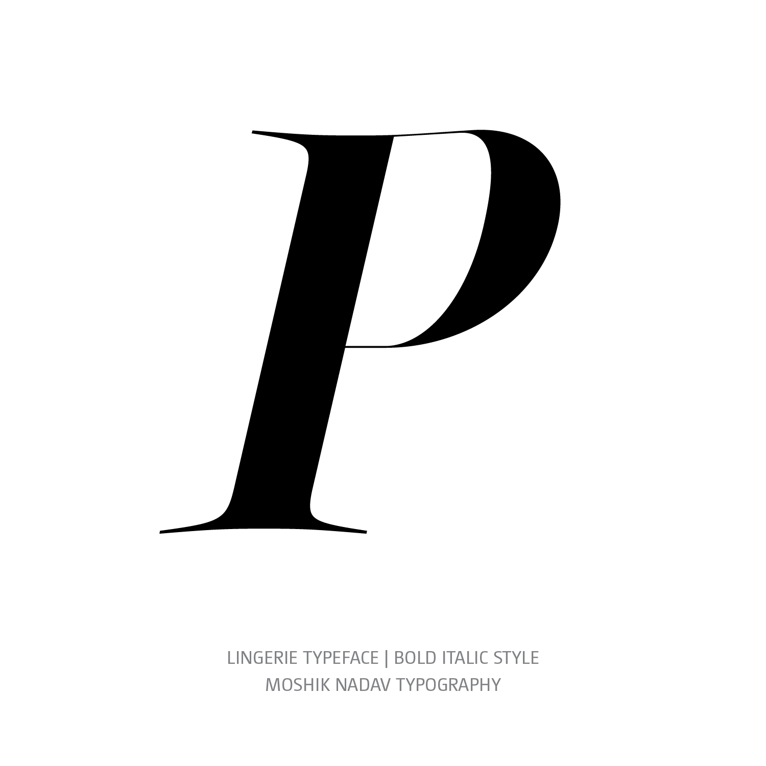 Lingerie Typeface Bold Italic P