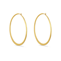  Large Matt Gold Hoops by Lily Gardner