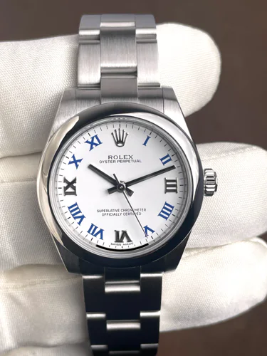 Rolex Oyster Perpetual 31 177200 White Roman Dial Steel Automatic