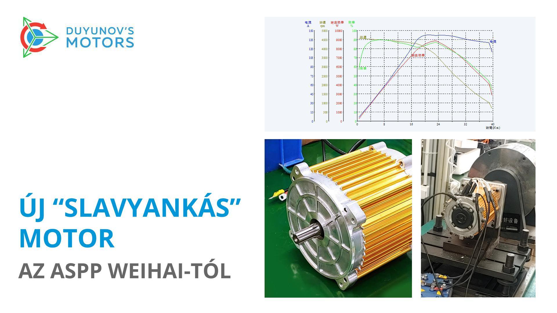 Új „Slavyankás" villanymotor az ASPP Weihai-tól