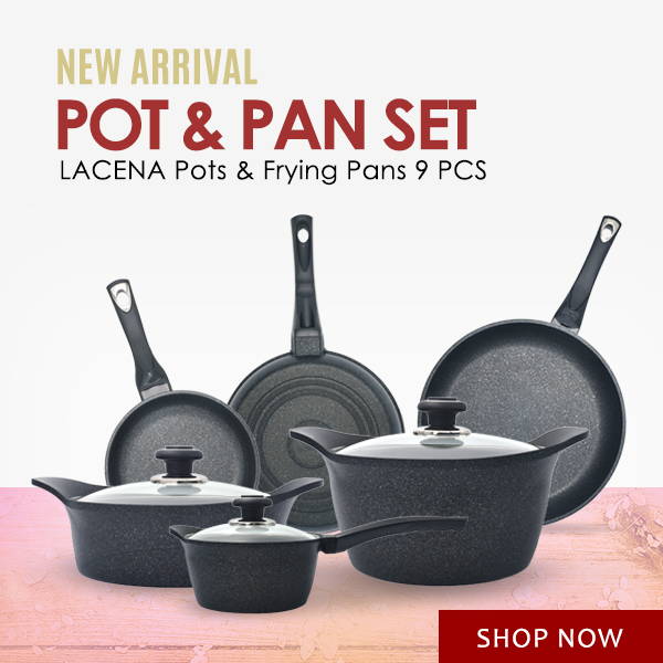 Ace Cook LACENA Pots & Pans 9 Pcs Set