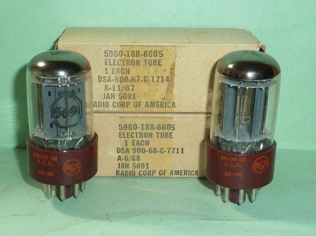 RCA 5691 6SL7GT ECC35 Tubes