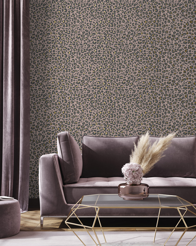 pink & gold gold leopard print wallpaper hero image