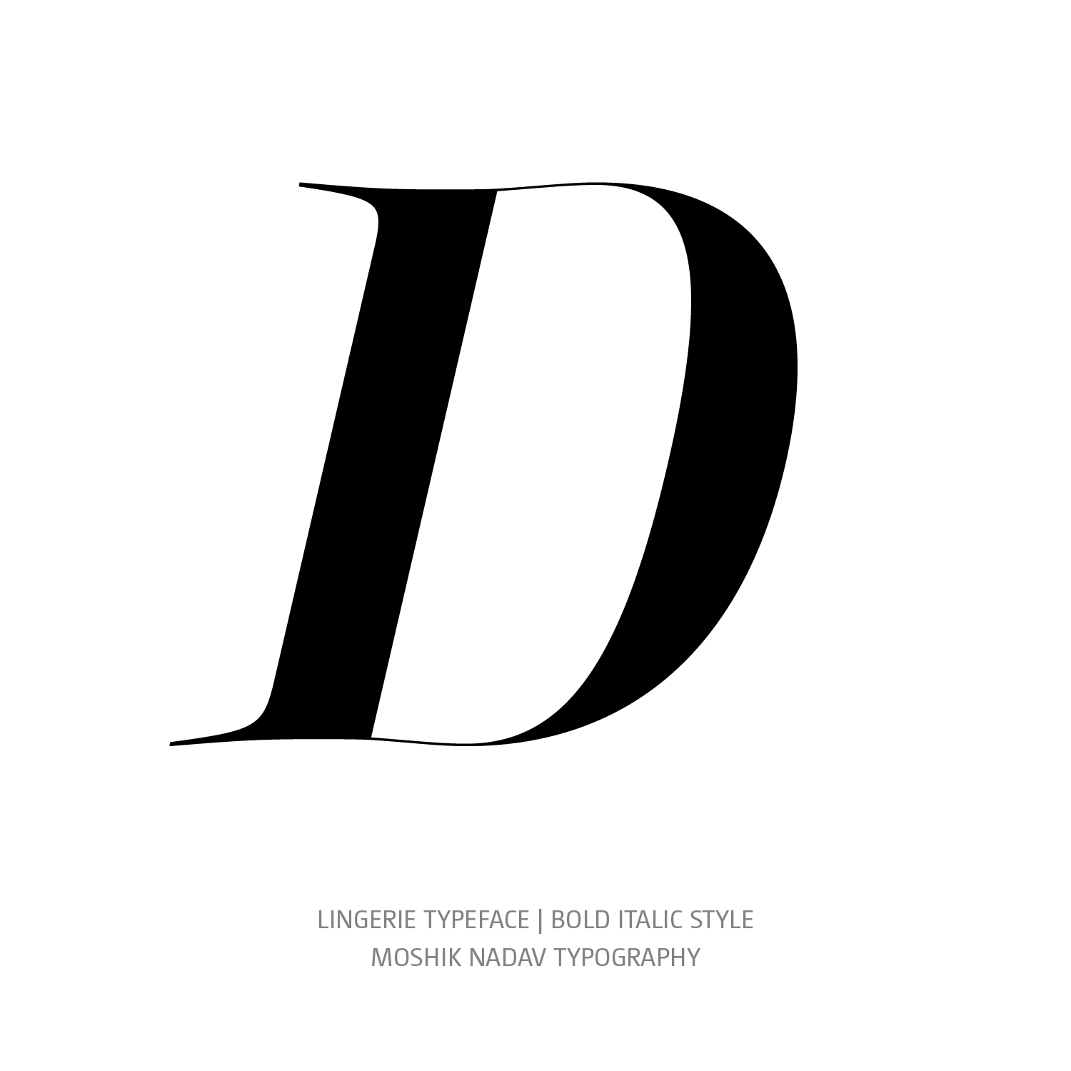 Lingerie Typeface Bold Italic D