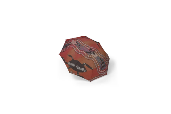 Artistic Foldable Umbrella, Unique Design, Travel Accessory with vibrant colours for outdoors