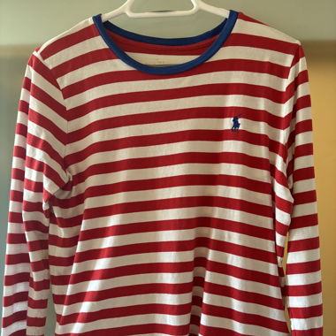 stripped polo longsleeve