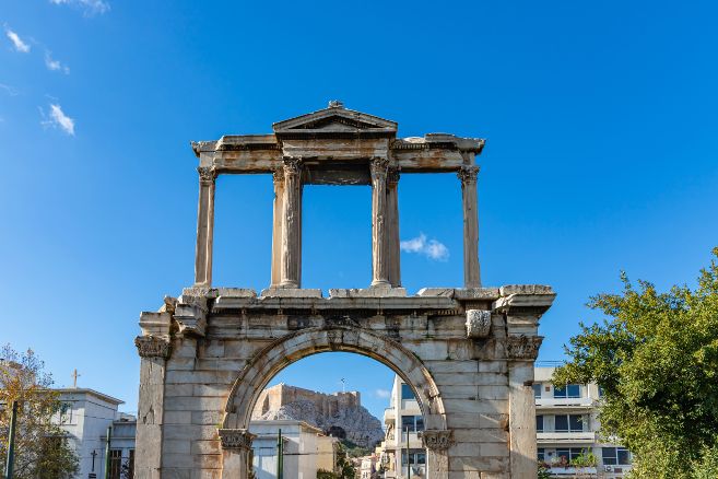 Roman engineering mastery is exemplified by Hadrian's Arch