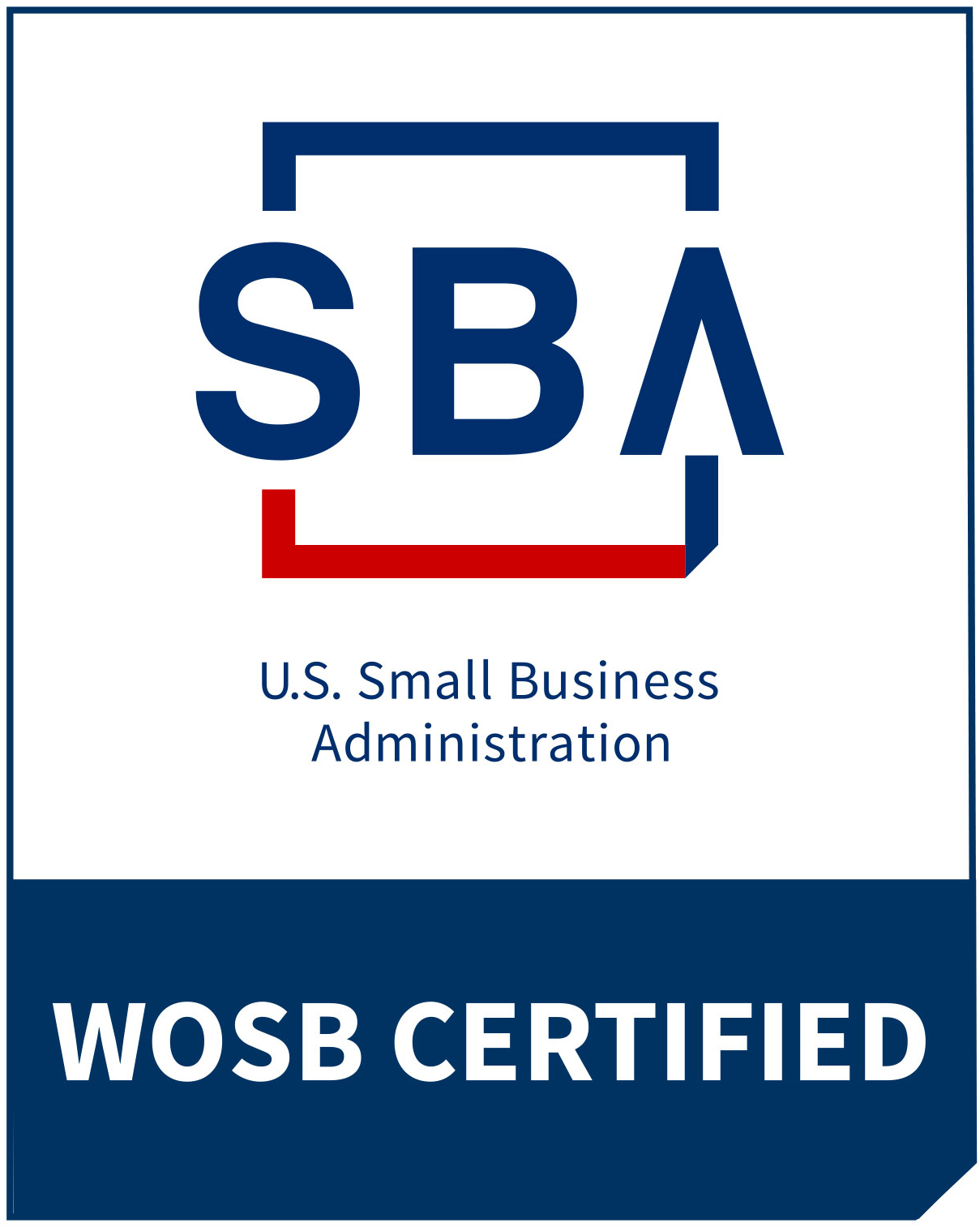 Logo representing Women-Owned Small Business certification