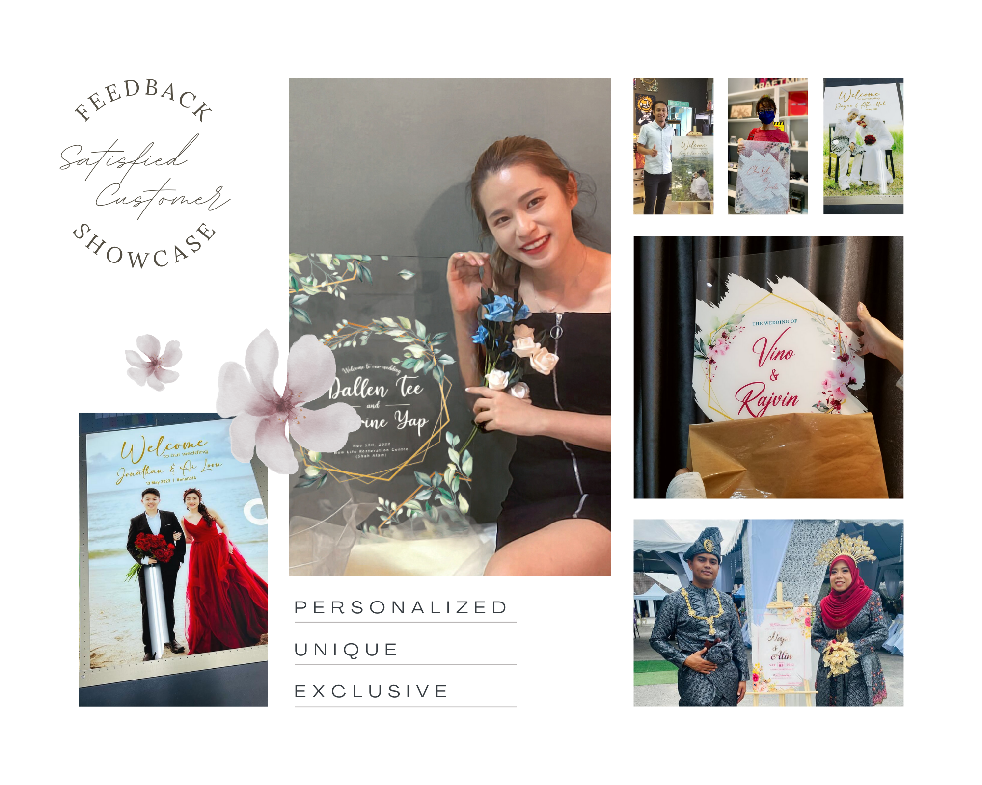 our customer's feedback collage photo - product photo showcase