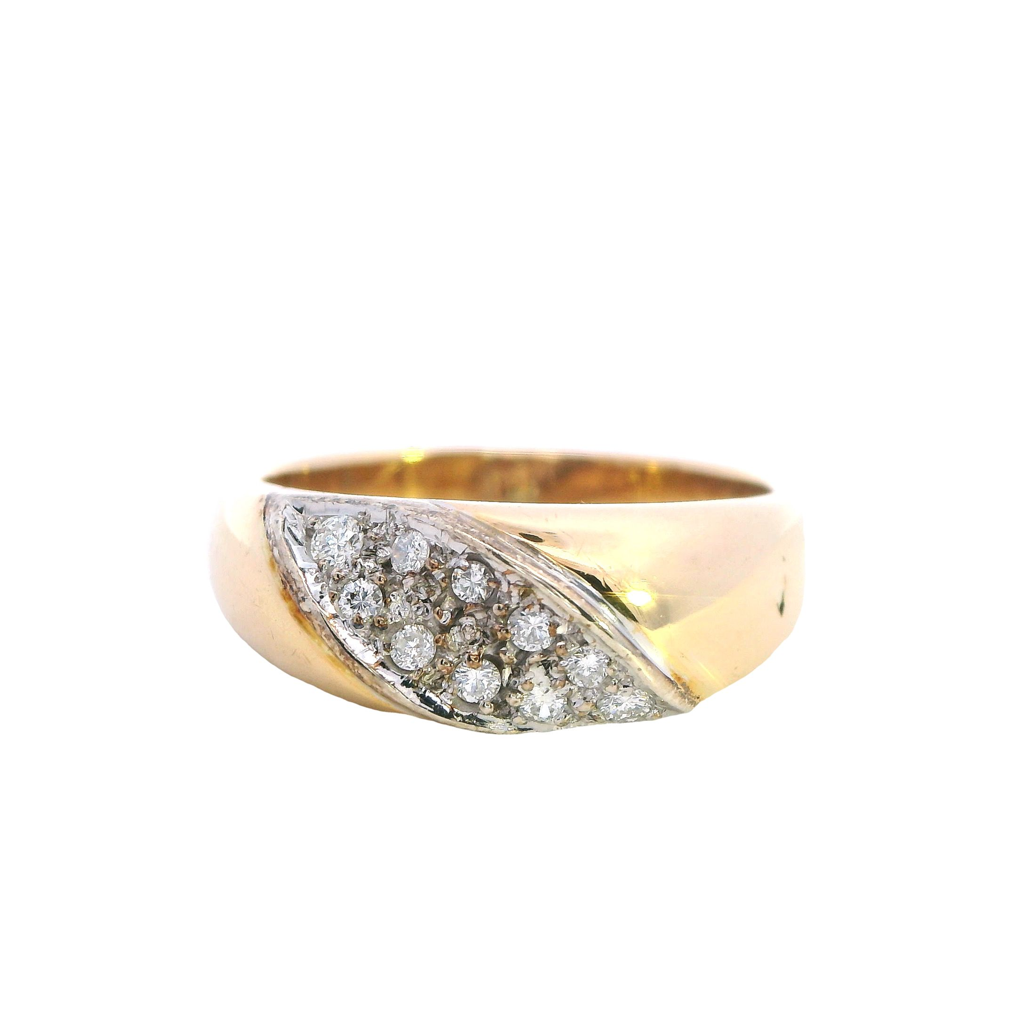 Yellow 18ct Gold Diamond Ring