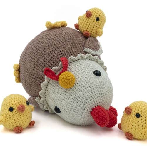 Amigurumi Hen, Chick, and Egg