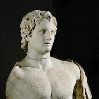 Marble replica of Alexander the Great.