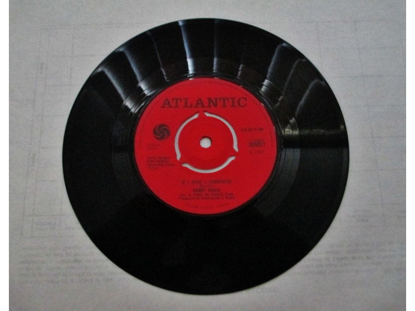 Bobby Darin (Original 45-RPM) - IF I WERE A CARPENTER - RAININ' Atlantic 594051 (1966)
