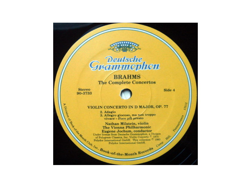 DG / GILRELS-MILSTEIN-SCHNEIDERHAN-STARKER - ,Brahms The Complete Concertos, NM, 4LP Set!