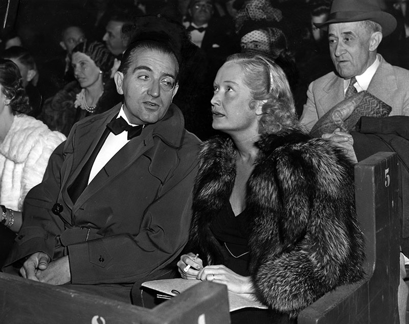 <em class="notranslate">Metropolis</em> director Fritz Lang and actress Miriam Hopkins on opening night, August 23, 1938. <br> Photo courtesy of LAPL, <em class="notranslate">Herald Examiner</em> Collection