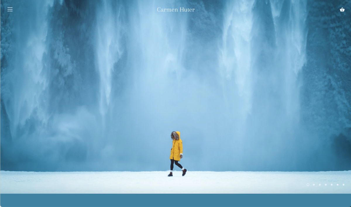Screenshot of Carmen Hunter, from the photography websites collection.