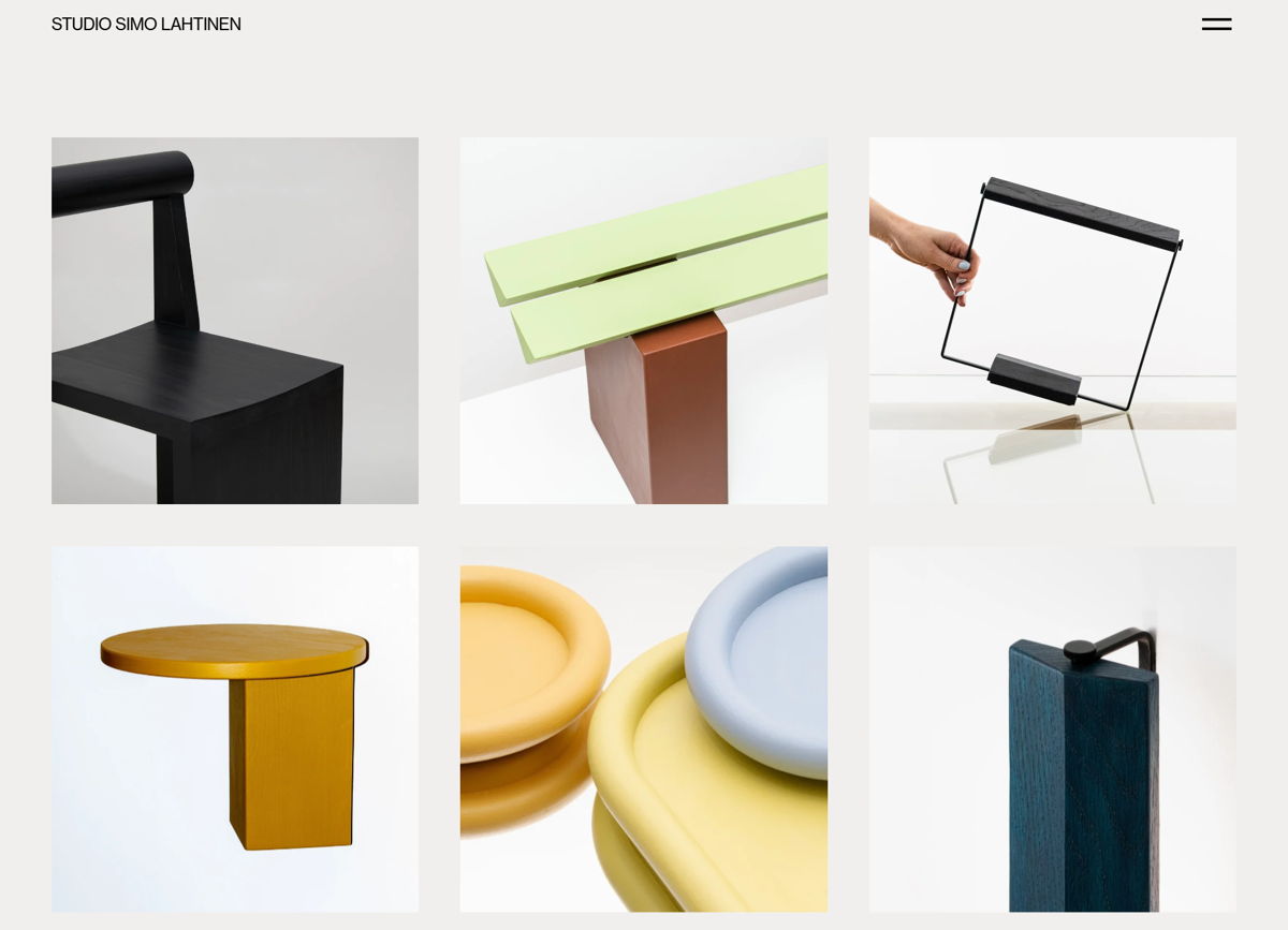 Screenshot of Simo Lahtinen, from the industrial design portfolios collection.