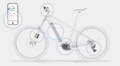 Schema vélo électrique Bosch Smart System avec vélo et application smartphone
