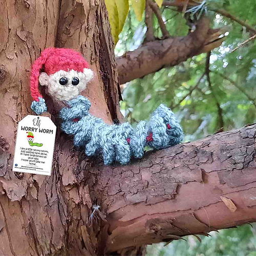 Elf Worry Worm Crochet Pattern