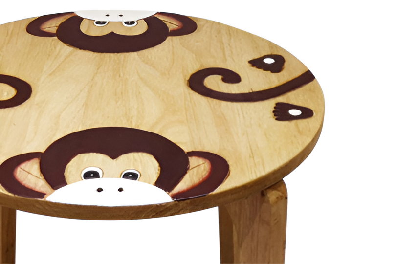 Children's Table Wooden Monkey Theme-Hand made using quality wood (table only)