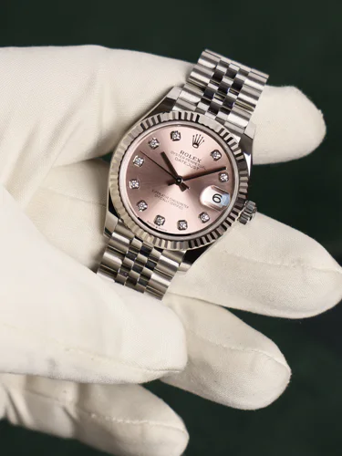 Rolex Datejust 31 31 Pink dial with diamonds Jubilee bracelet Box and Papers 2026