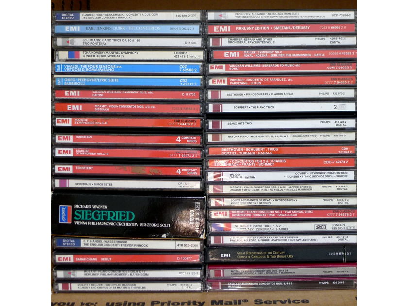 Classical CDs EMI/Philips/London/Archiv/Teldec, N/NM, 50 CDs
