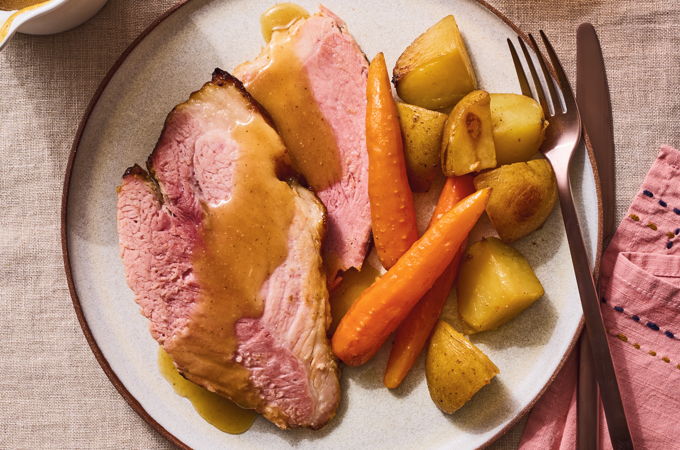 Mustard-Glazed Roasted Ham