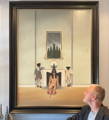 ross withc painting of masked formality
