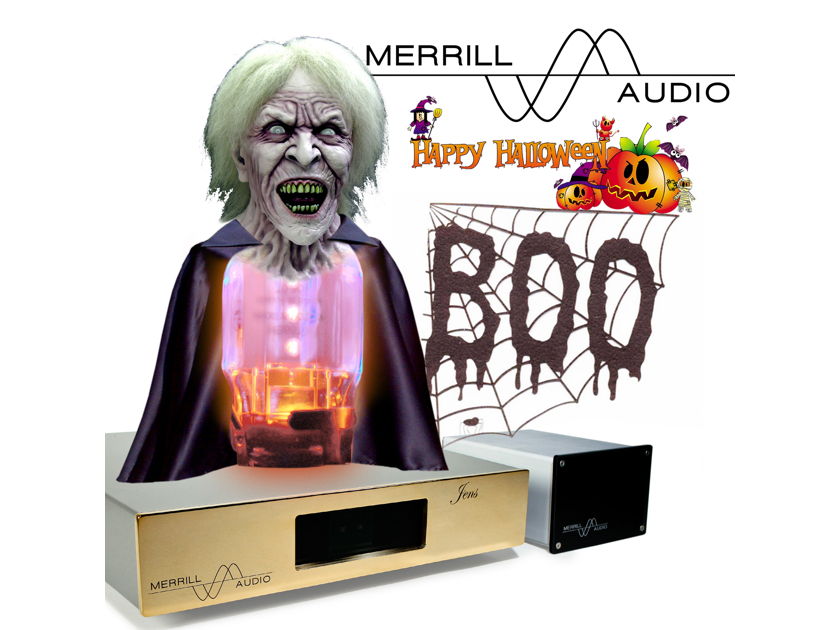 Merrill Audio BOO Jens Reference Phono Stage, Rave Reviews. Here in their Halloween costume!! Happy Halloween :)