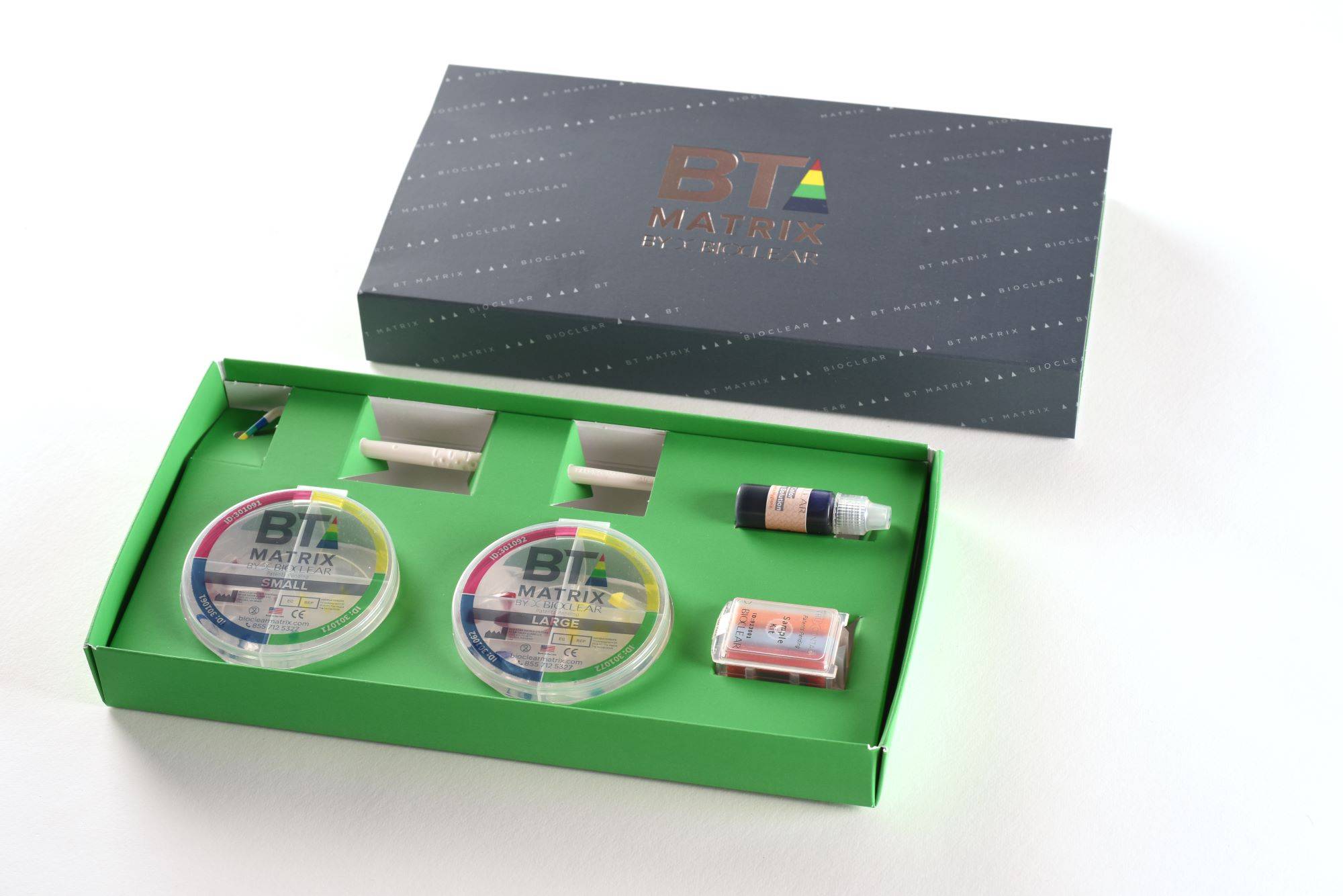 Bioclear Black Triangle matrix kit in a green box
