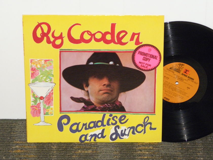 Ry Cooder - Paradise And Lunch WB MS 2179 PROMOTIONAL Labels/Sticker