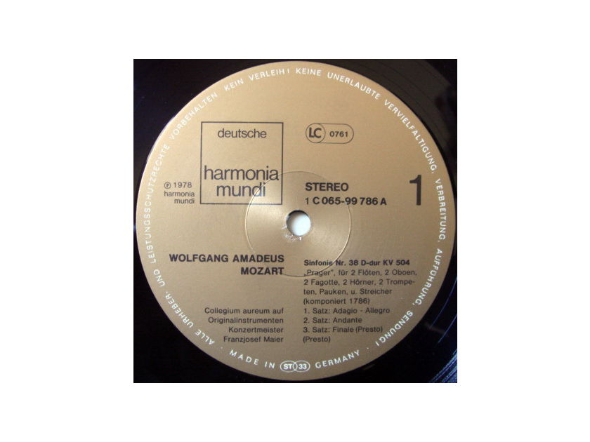 ★Audiophile★ Harmonia Mundi / COLLEGIUM AUREUM, - Mozart Symphonies No.38 & 39, NM!