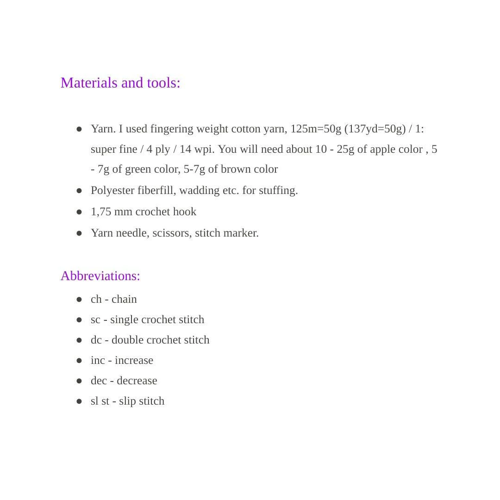 APPLE haakpatroon PDF - Boerderij Play Food Gehaakt Voedsel Patroon Amigurumi Patronen Speel Keuken Beginner Gemakkelijk Gehaakt Fruit Patroon