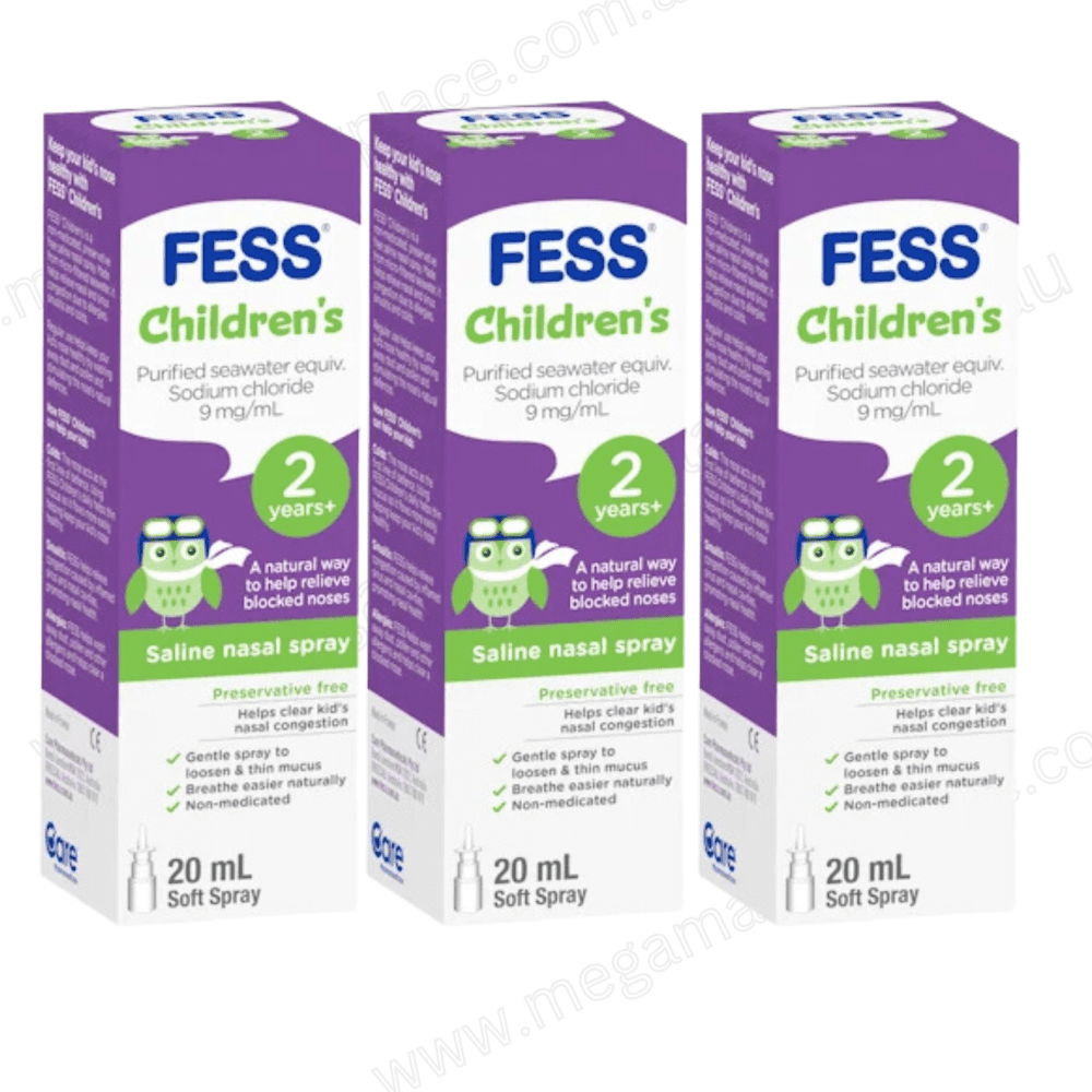 Lot of 3| Fess Children's Nasal Spray 20ml