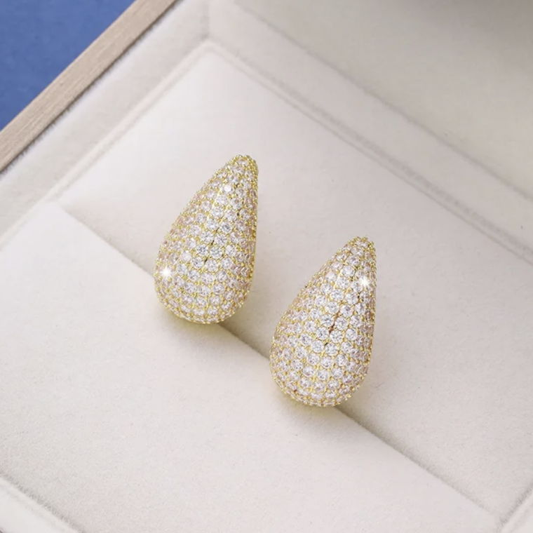 Gold glitter botte earrings ✨😍❤️