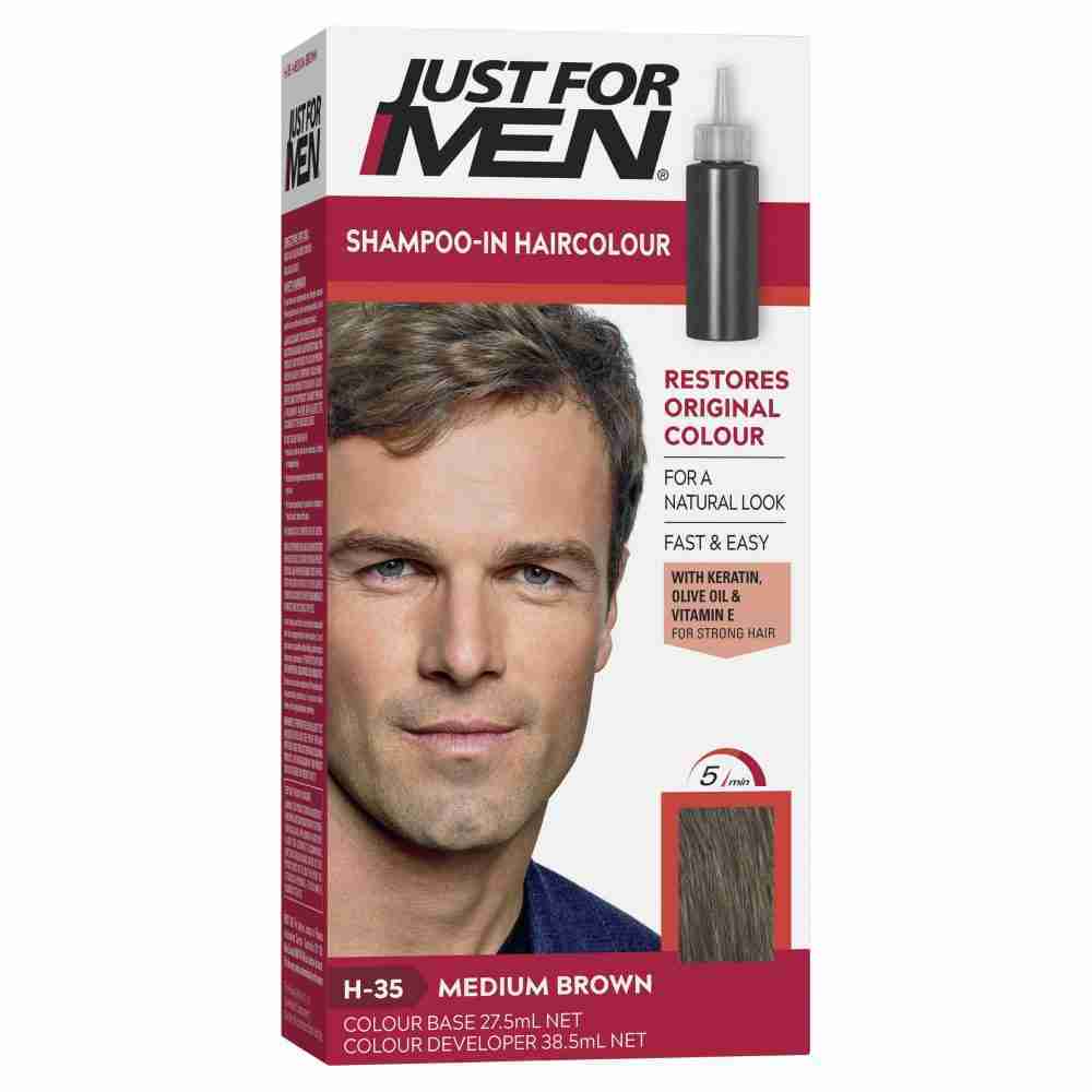 Just For Men Shampoo-In Haircolour Medium Brown - Image 2