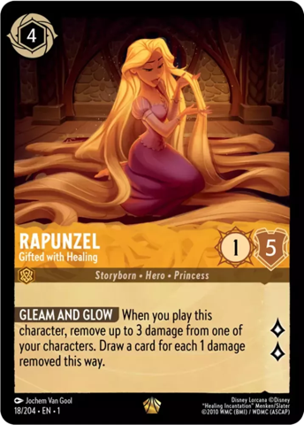 Rapunzel card from Disney's Lorcana: The First Chapter.