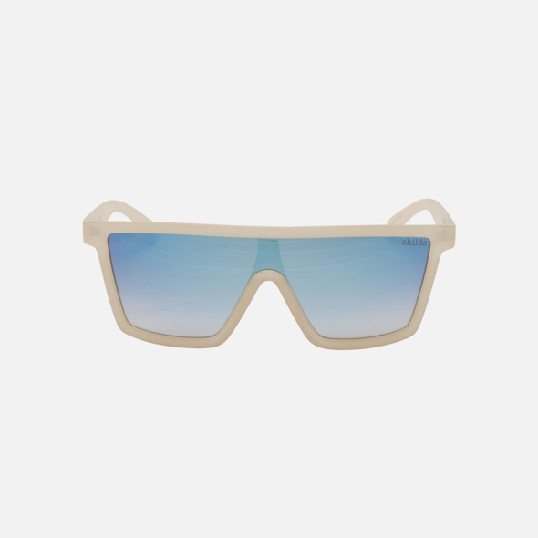 LID Pearlescent White | Rose Dble Gradient / Blue Flash Lens