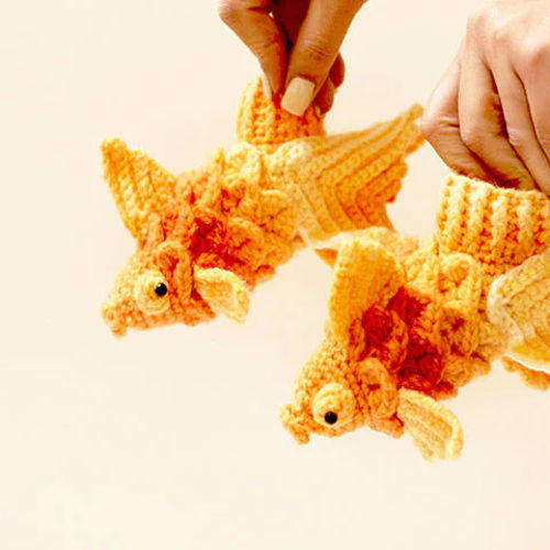 Crocodile Stitch Goldfish Booties (Baby Sizes)
