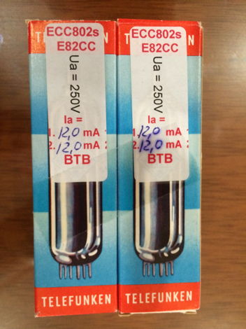 Telefunken Equivalent: 12AU7 & ECC82 match For Sale | Audiogon