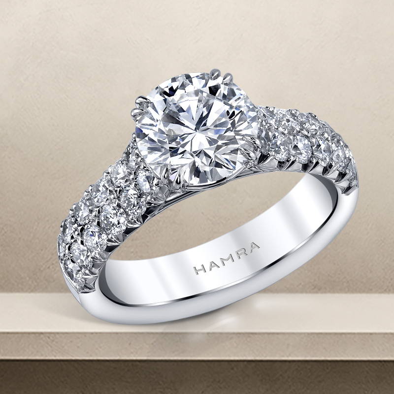 round brilliant cut diamond engagement ring