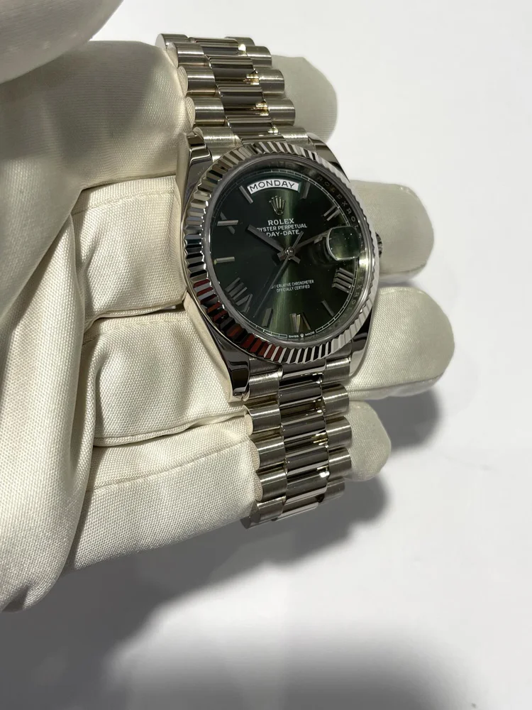White Gold Green Dial Roman Numerals Box and Papers 2025, image 2 White Gold Green Dial Roman Numerals Box and Papers 2025, image 2