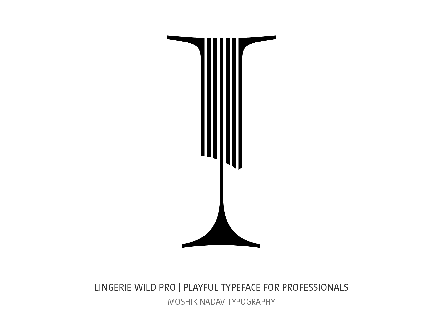 Lingerie Wild Pro uppercase I designed for fashion magazines and logo design