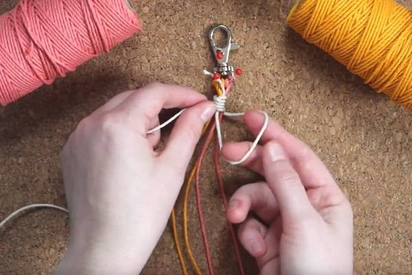 DIY face mask holder lanyard tutorial image 7