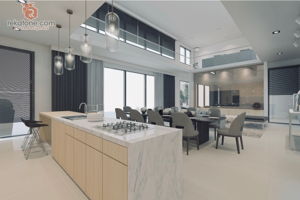 iconz-design-consultancy-m-sdn-bhd-modern-malaysia-selangor-dining-room-dry-kitchen-living-room-wet-kitchen-3d-drawing